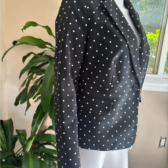 Liz Claiborne black/white  polka dot blazer S - Picture 3 of 10